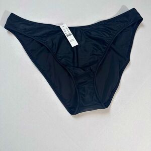 JCrew high rise 2X Black bikini bottoms NWT